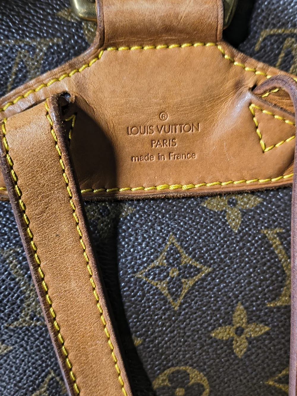 Louis Vuitton Monogram Montsouris MM Backpack Brown Canvas Leather Made in Franc